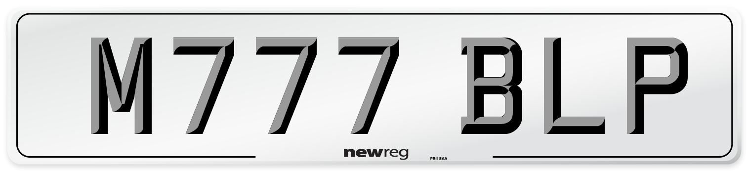 M777 BLP Number Plate from New Reg